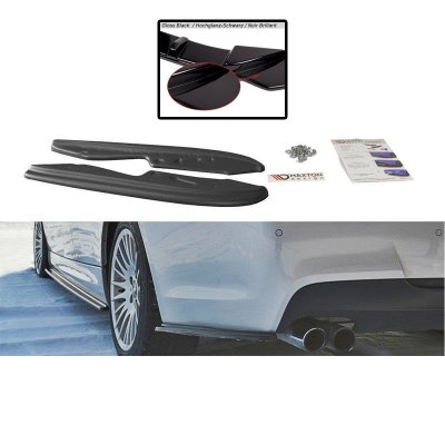 Bakre sido splitters blacksvarta BMW E90 M-paket (2005-2008)