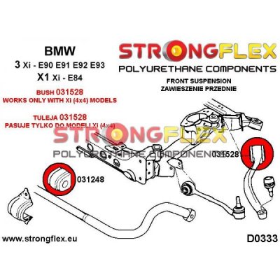 BMW E90/E91/E92/E93 X-Drive -Bakre bärarmsbussning framvagn (031526)