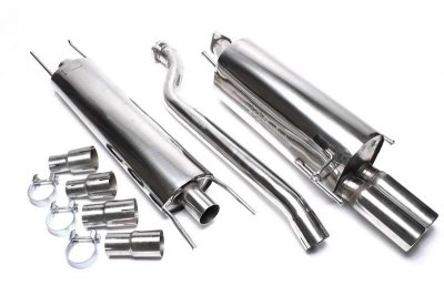 Sportavgassystem 2x76mm rundade slutrör - Opel Astra G-CC 1.2 16V / 1.6 8V /1.6 16V/ 1.8 (1998-)