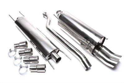 Sportavgassystem 2x76mm DTM raka slutrör - Opel Astra G-CC 1.2 16V / 1.6 8V /1.6 16V/ 1.8 (1998-)