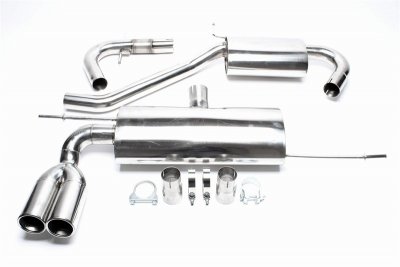 Sportavgassystem (rundade slutrör) - VW Golf 5 - 1.6 / 2.0 / 1.9 TDI / 2.0 TDI (2003-2008)