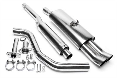 Sportavgassystem 2x76mm DTM raka slutrör - VW Polo
86C (1986-1994)