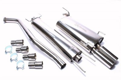 Sportavgassystem 2x76mm rundade slutrör - Opel Vectra B 1.6 8V/ 1.6 16V/ 1.8 16V/ 2.0 16 (1996-2001)