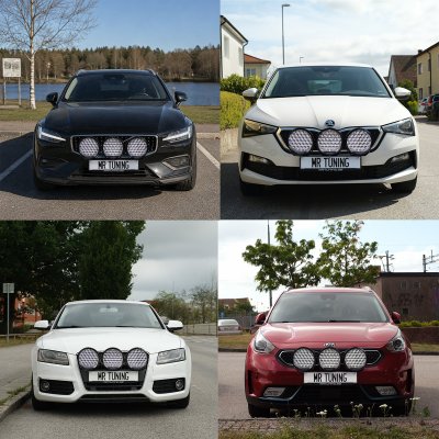 Extraljuspaket DRL 9" 594W V2 (3x LED 9" extraljus + hållare + reläsats)