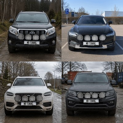Extraljuspaket DRL 9" 792W V2 (4x LED 9" extraljus + hållare + reläsats)