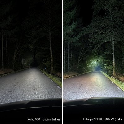 Extraljuspaket DRL 9" 594W V2 (3x LED 9" extraljus + hållare + reläsats)