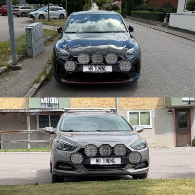 Extraljuspaket Mr Tuning Edge 850W (5x LED 9" Extraljus + hållare + reläsats)