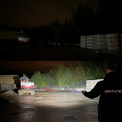 LED Arbetslampa 60W Flood 8000lm Kompakt med Mörkt Glas