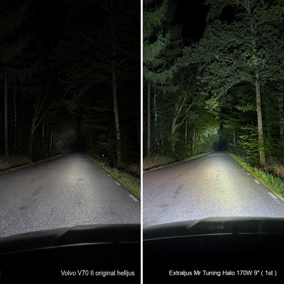 Extraljuspaket Mr Tuning Halo 680W (4x LED 9" Extraljus + hållare + reläsats)