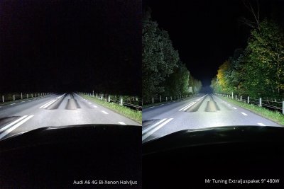 Extraljuspaket 800W (5x LED 9" extraljus + Hållare + Reläsats)