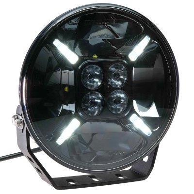 Extraljuspaket 240W LED Black Edition 9" (med vit / orange positionsljus) (2x LED 9" 120W Extraljus + Hållare + Reläsats)
