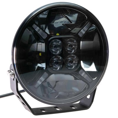 Extraljuspaket 240W LED Black Edition 9" (med vit / orange positionsljus) (2x LED 9" 120W Extraljus + Hållare + Reläsats)