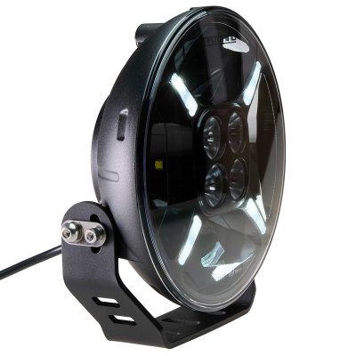 Extraljuspaket 240W LED Black Edition 9" (med vit / orange positionsljus) (2x LED 9" 120W Extraljus + Hållare + Reläsats)