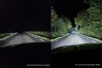 Extraljuspaket 480W (4x LED 9" extraljus + Hållare + Reläsats)