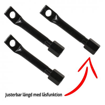 Extraljusstag 3-pack (justerbara stål)