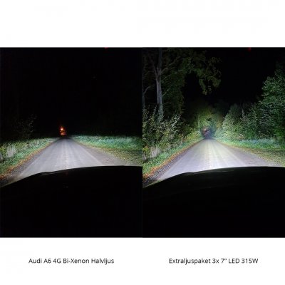 Extraljuspaket 210W (2x LED 7" (18cm) extraljus + Hållare + Reläsats)