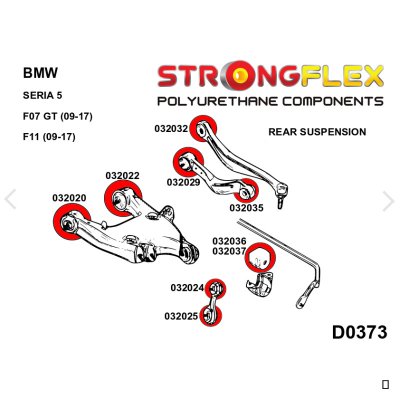 BMW F11 - Främre Bussning Bakvagnsinfästning Gul (032039A)