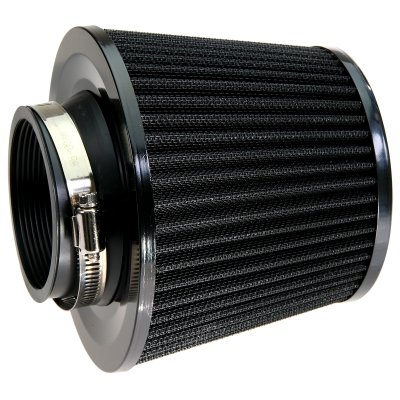 Sportluftfilter 3 tum (76 mm) – öppet koniskt – svart