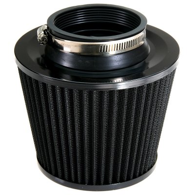 Sportluftfilter 3 tum (76 mm) – öppet koniskt – svart