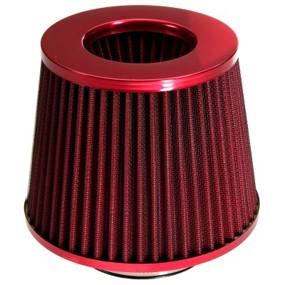 Sportluftfilter 3 tum (76 mm) – öppet koniskt – röd