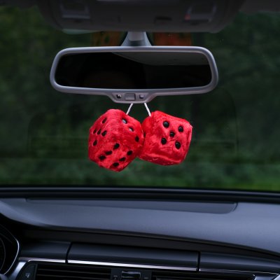 Röda Tärningar Fuzzy Dice Extra