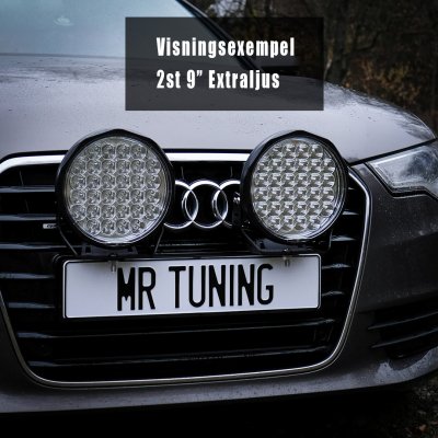 Hållare 2x Extraljus (nummerskylt)