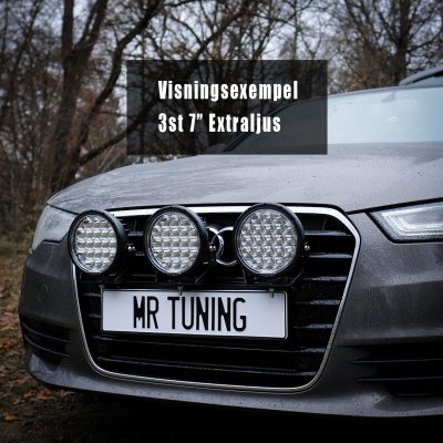 Hållare 3x Extraljus (nummerskylt)