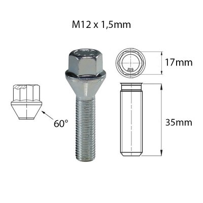Hjulbult 35mm (förlängd) - BMW X5 E70 (2006-2013)