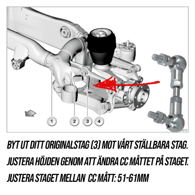Justerbara stag luftfjädring BMW 5-serie E61 (2004-2010)