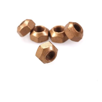 Mutter M10x1,25 utan krage (Koppar)