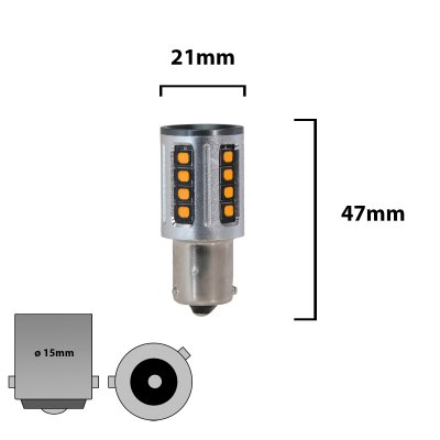 Mr Tuning High Power LED Blinkerslampa fram Passat B6 (2005-2010) PY21W (2st)