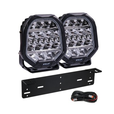 Extraljuspaket Combo 7" 126W (2x LED 7" Extraljus + Hållare & Reläsats)