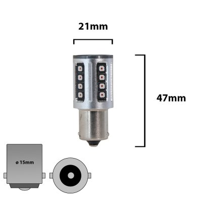 Mr Tuning High Power LED Dimbakljus SAAB 9-5 (1998-2010) P21W (2st)