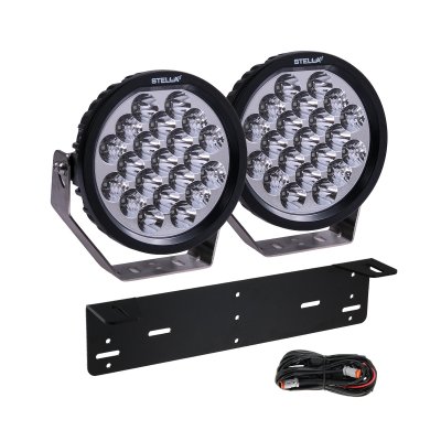 Extraljuspaket DRL Vit/Amber 280W (2x LED 9" Extraljus + Hållare & Reläsats)