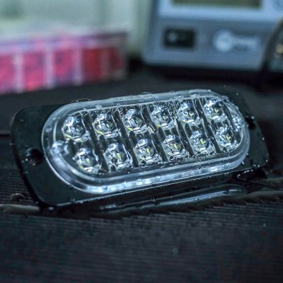 LED Sidomarkeringsljus 12V/24V Vit E-märkt för Släp, Trailer & Lastbil