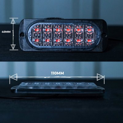 LED Sidomarkeringsljus 12V/24V Röd E-märkt för Släp, Trailer & Lastbil
