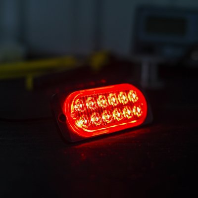 LED Sidomarkeringsljus 12V/24V Röd E-märkt för Släp, Trailer & Lastbil