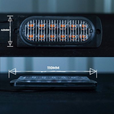 LED Sidomarkeringsljus 12V/24V Orange E-märkt för Släp, Trailer & Lastbil