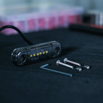 LED Sidomarkeringsljus 12V/24V Vit Röktonat Glas för Släp & Lastbil