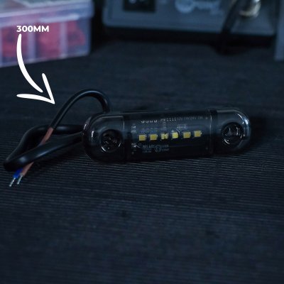 LED Sidomarkeringsljus 12V/24V Vit Röktonat Glas för Släp & Lastbil