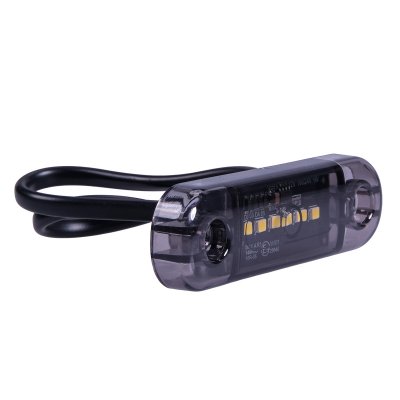 LED Sidomarkeringsljus 12V/24V Vit Röktonat Glas för Släp & Lastbil