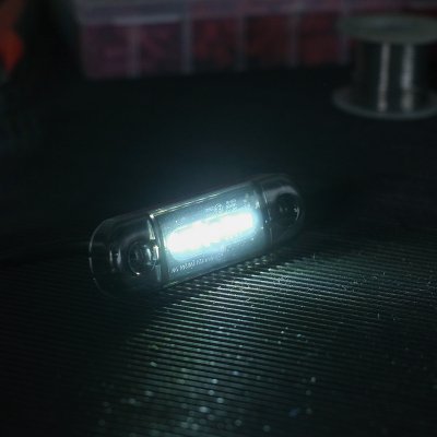 LED Sidomarkeringsljus 12V/24V Vit Röktonat Glas för Släp & Lastbil