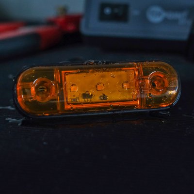 LED Sidomarkeringsljus 12V/24V Orange Transparent för Släp & Trailer