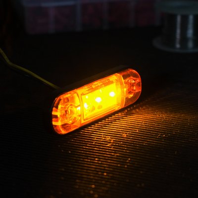 LED Sidomarkeringsljus 12V/24V Orange Transparent för Släp & Trailer