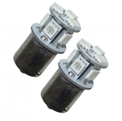 LED lampa BA15s 8 SMD (röd) (1st)