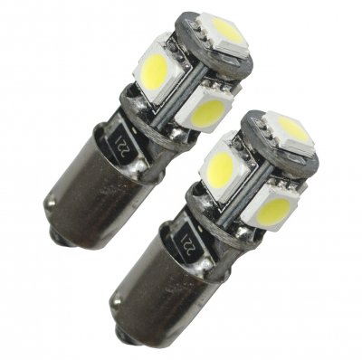 LED lampa BA9s Canbus 5 SMD (xenonvit) (1st)
