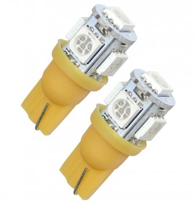 LED lampa W5W 5 SMD (gul / orange)