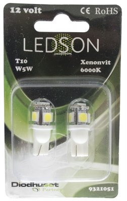 LED lampa W5W 5 SMD (xenonvit)