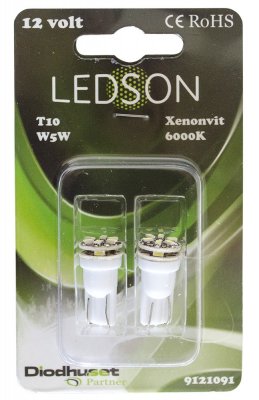 LED lampa W5W 9 SMD (xenonvit)