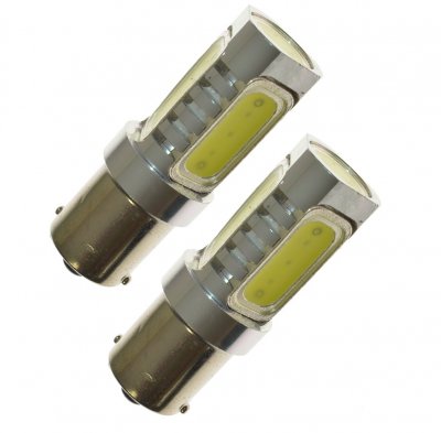 LED lampa P21W / BA15s COB High Power (xenonvit)